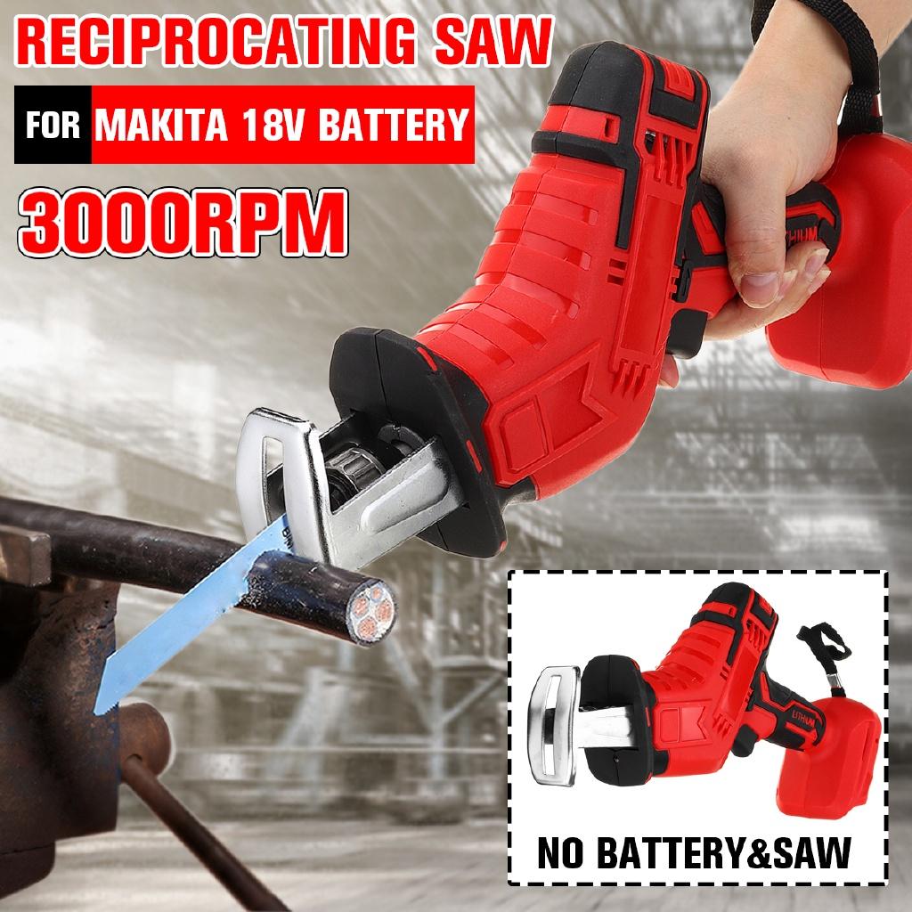 

18V Mini Cordless Reciprocating Saw Body Replacement Wood Cutting Tool Adjustable Speed Electric Saw Body