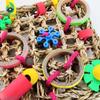 Colorful Hanging Parrot Bird Molar Toy Articles Parrot Bite Pet Bird Toy for Parrot Training Bird Swing Biting Toy