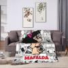 Soft Blanket Travel Office Mafaldas Cartoon Throw Blanket Flannel Bedspread For Couch Chair Pattern Sofa Bed Cover