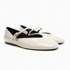 Women's Flat Shoes Spring New Square Head Shallow Mouth Word with Soft Sole Anti-slip Wear-resistant Single Shoes