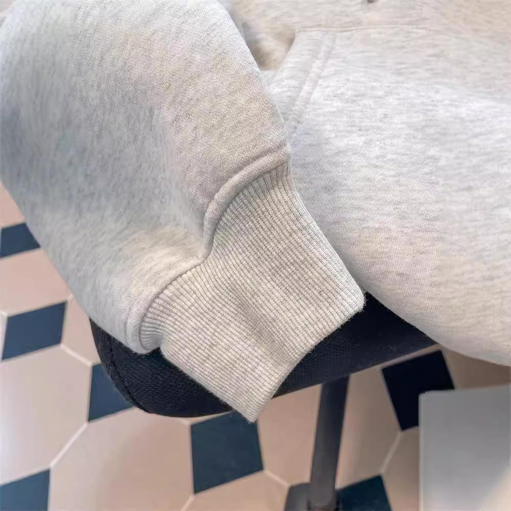 Gray American Style Women's Donald Duck Hoodie - Autumn/Winter Silver Fox Velvet, Thick Plus Size Trendy Brand Jacket