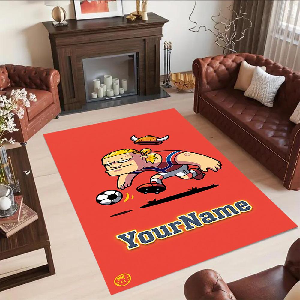 Haaland 270 Customize Text Floor Mat Design for Decorate room Game Room Foyer Bedrooms Anti-slip Rug Anime Office Decor Wedding Party Gift