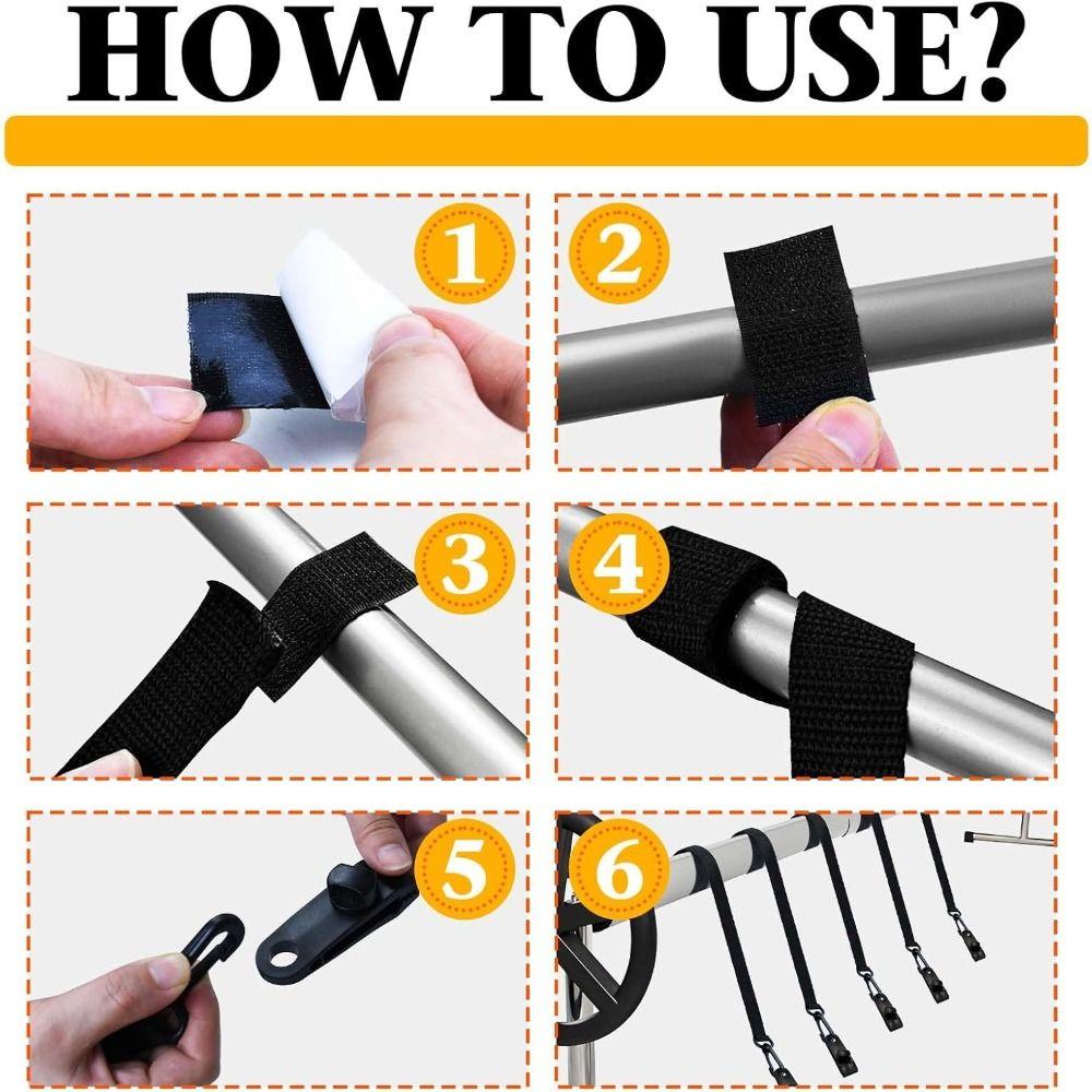 18/24Pcs Heavy-duty Pool Solar Cover Reel Attachment Kit Windproof Fixed Solar Cover Attachment Kit Straps Universa Rope&Clip