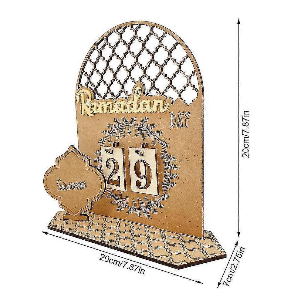 Ramadan Decorations Wooden Ramadan Diy Countdown Calendar Ornament Prayer Eid Ramadan Table Decoration For Festival Party Supplies - DD