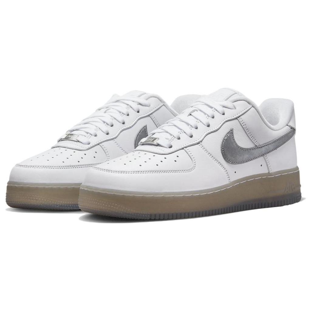 Nike Air Force 1 07 Premium White Metallic Silver Unisex Sneakers Coconut-Milk Hyper-Pink DX3945-100