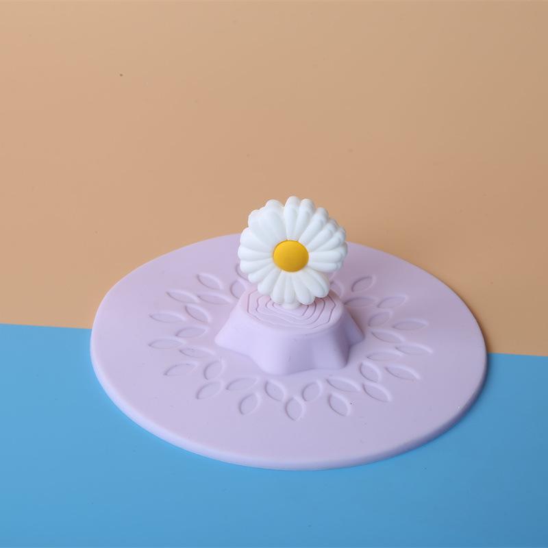 Food-grade Silicone Cup Lid Tree Stump, Red Drop-glued Heart, Various Silicone Cup Lids for Mugs, Dust-proof Home Items