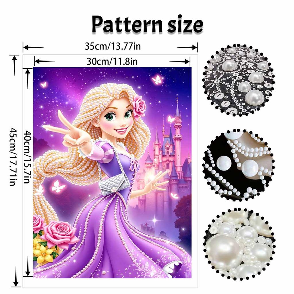 Disney Rapunzel Pearl Painting Handmade DIY Pearl Art Painting Simple Living Room Hanging Painting Decoration