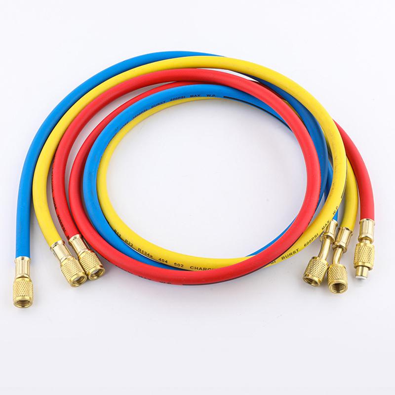 R410A 1/4'' Sae Ac Charging Hose Set 500 Psi For Air Condition Refrigerant Hoses R134 R22 Refrigeration Charging Tool