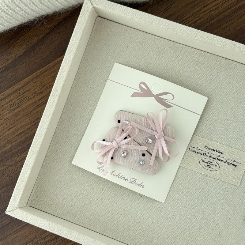 

Набор заколок для волос с бантом в горошек - Аксессуары для малышей и детей ясельного возраста