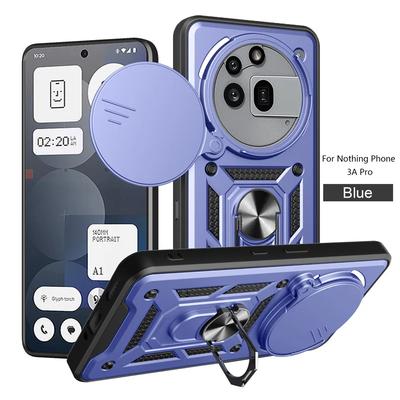 Przesuwany Ochraniacz Obiektywu Etui na Tył dla Nothing Phone 3A Pro Magnetyczny Pierścień Podstawka Uchwyt Pokrowiec dla Nothing Phone 3apro Phone3APro