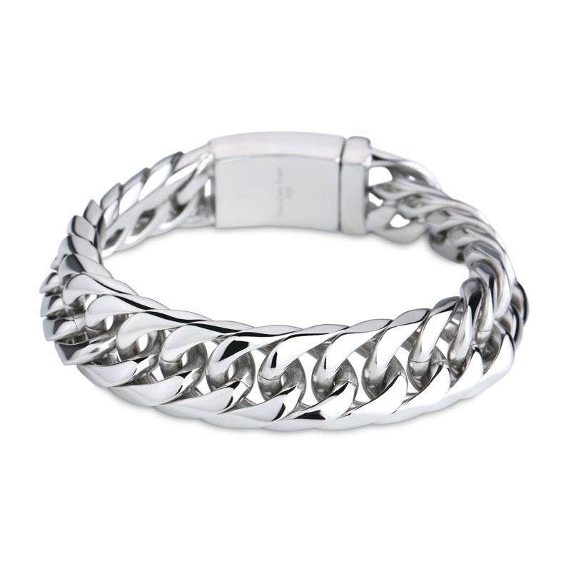 

Европейская и американская мода, простой мужской браслет из титановой стали с гальваническим покрытием и четырехсторонней фрезеровкой