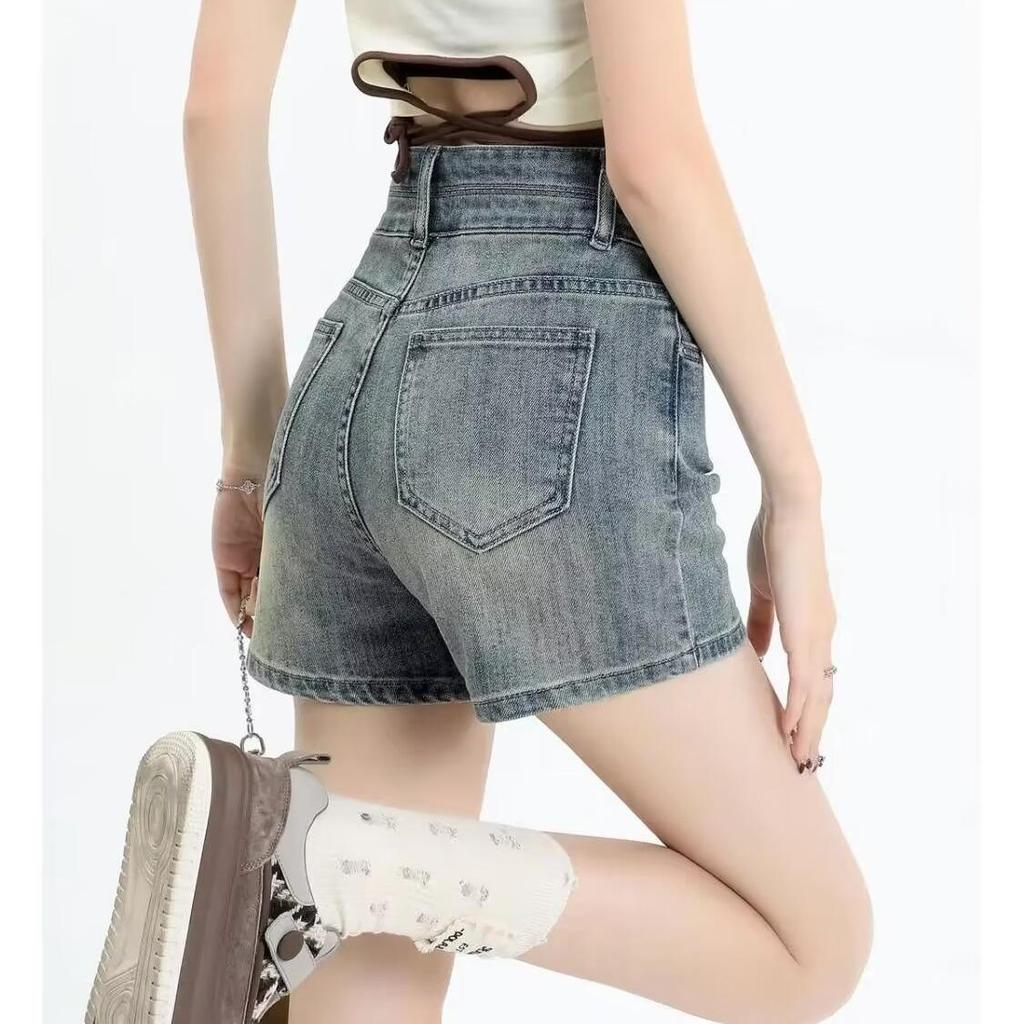 Women's Summer 2023 Elastic High-Waisted Slimming Jeans: Tight, Straight, Wide-Leg Shorts & Hot Pants