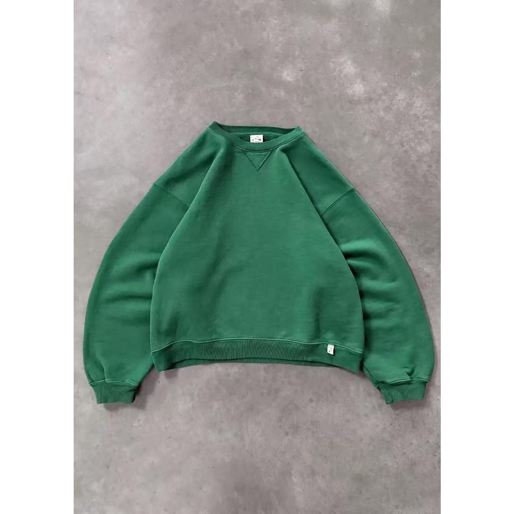 New Simple Pullover Fashion Harajuku Streetwear Solid Color O-Neck Hoodie Loose Casual Tops
