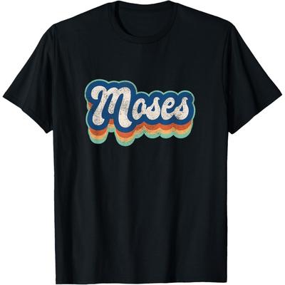 Moses First Name Boy Vintage Style 70s 80s Personalized T-Shirt
