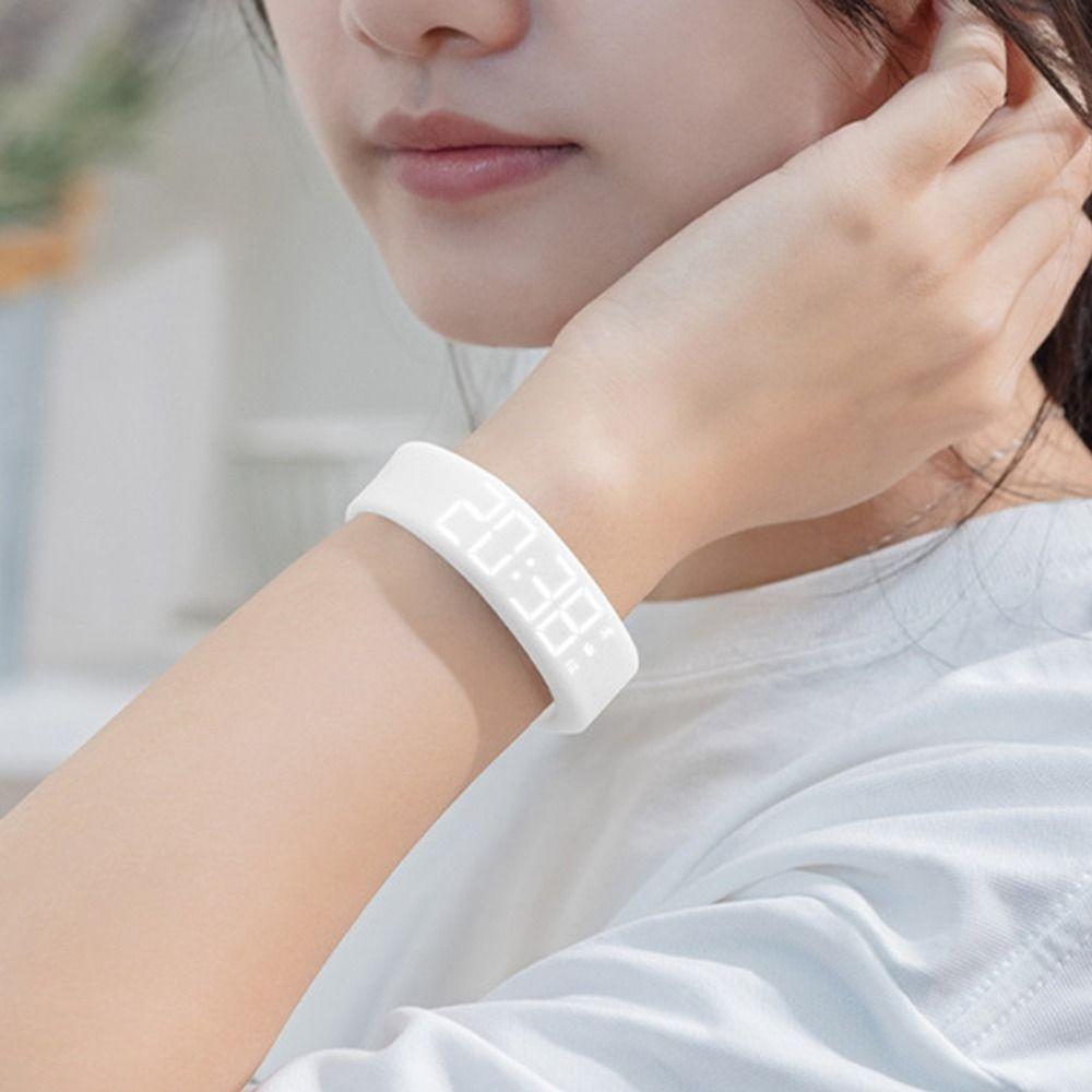 LED Digital Alarm Bracelet Adjustable Vibrating Alarm Smart Fitness Wristbands  for Students