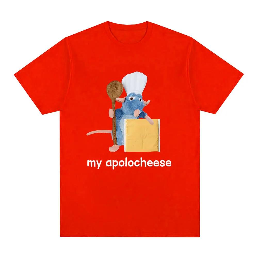 Funny My Apolocheese Rat Plush Cheese T Shirt Men Women Clothing Fashion Short Sleeve T-shirts Summer 100% Cotton Tees Oversized