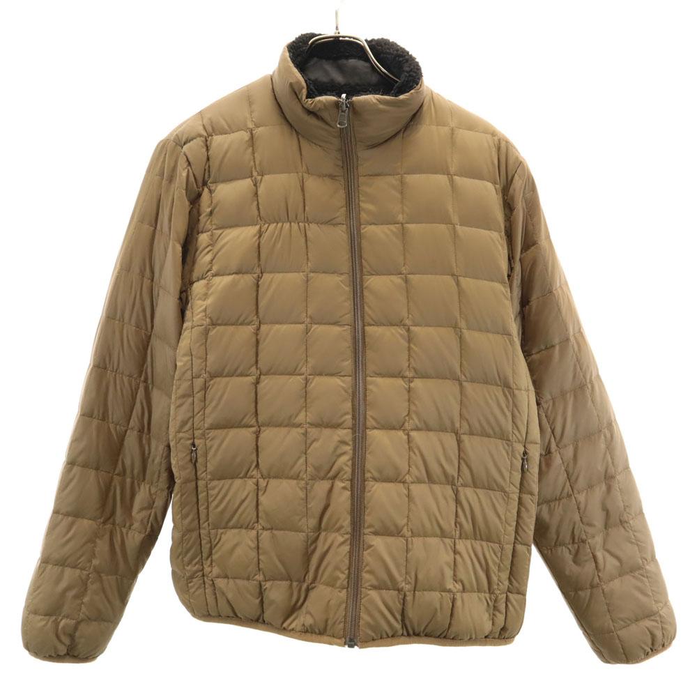 TAION Reversible Quilted Jacket L Brown Bore Women Used