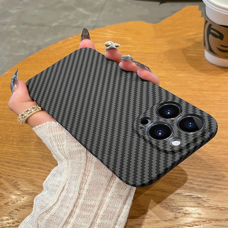Applicable To Apple 11 Carbon Fiber Pattern PC Mobile Phone Case iphone11PROMAX Kevlar Ultra-thin All-inclusive Protective Case