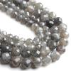 Natural Faceted Grey Labradorite Stone Round Loose Spacer Beads for Jewelry Making 6/8mm 7.5 Inches