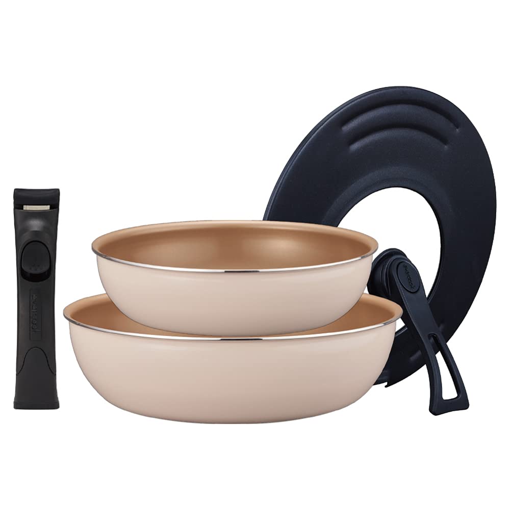 

DOSHISHA Evercook Frying Pan Set, 4-Piece Set, Ivory, EFIS4IV, Detachable слонова кістка