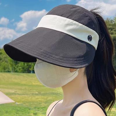 Anti UV Summer Wide Brim Sunhat Korean Style UV Protection Visors Woman's Sunshade Hat  Ladies