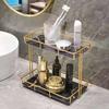 Stainless Steel Frame Acrylic Marble Storage Tray Home Room Jewelry Makeup Perfume Tea Cup Storage Aromatherap Plate Tray Rack