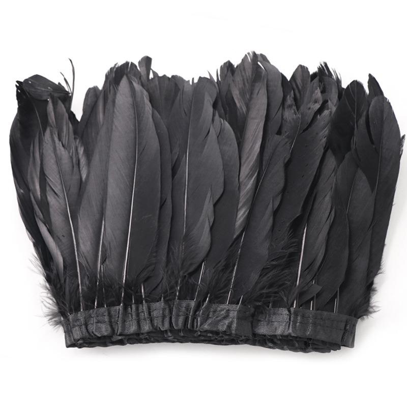 2-10 Yards Chicken Feathers Fringe Trim Trimmings 10-15Cm Carnival Accessories Wedding Centerpiece For Decor Sewing Diy Plumas