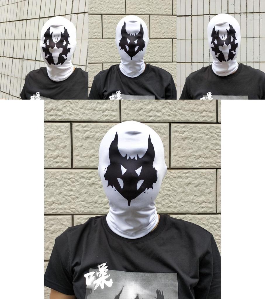 Rorschach Face Mask From Watchmen Unique Design Comfortable Breathable Fabric For Cosplay
