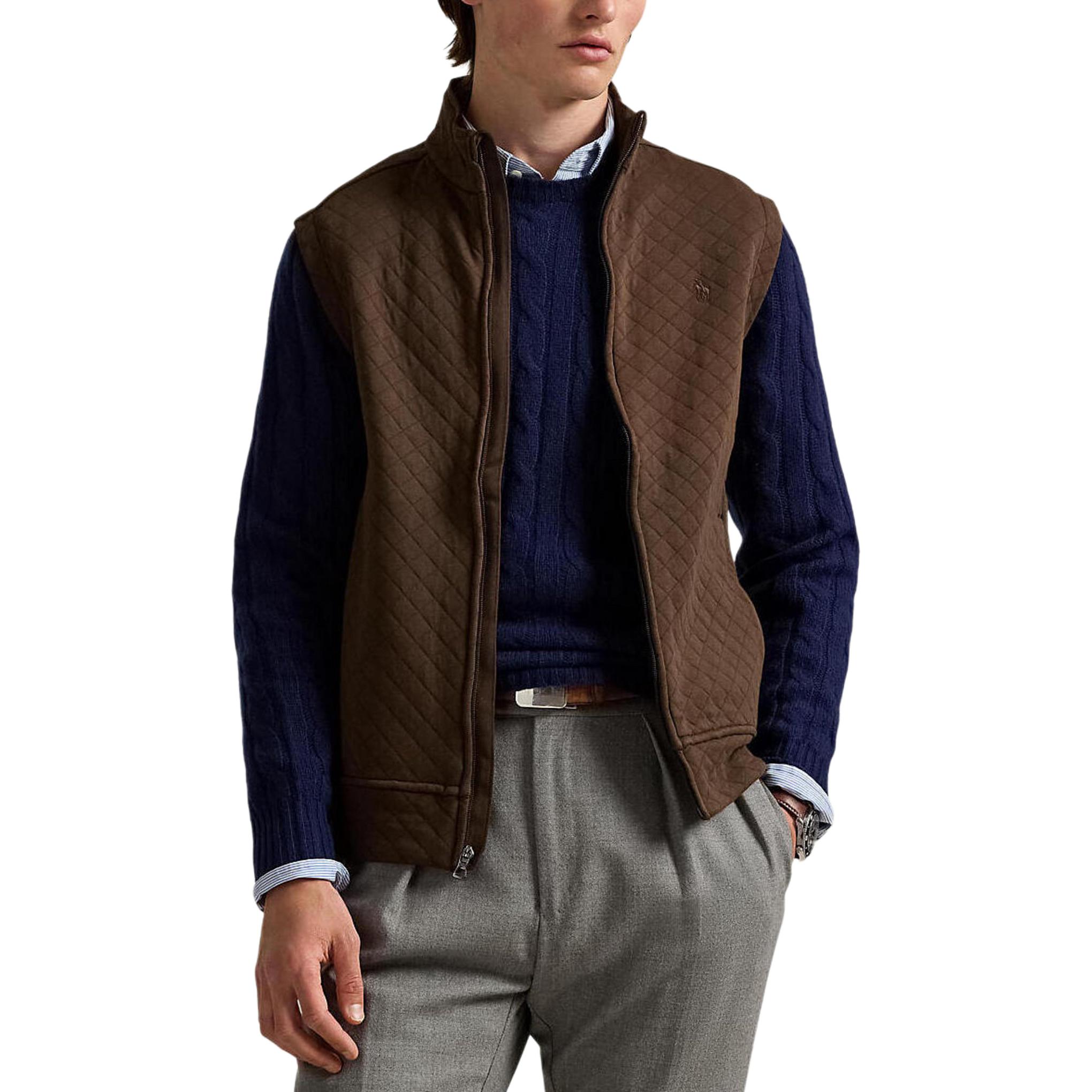 

Polo Ralph Lauren Micro Diamond Quilted Reversible Knit Vest Men vests 710980280-001 XL