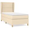 3128426 vidaXL Divan Bed with Mattress Cream 100x200 Cm Fabric