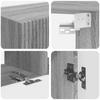 TV Wall Shelf Set Wall Mounted 4 pcs Grey Sonoma Wood Based Material