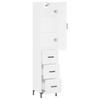 Highboard White 34.5 X 34 X 180 Cm Particleboard