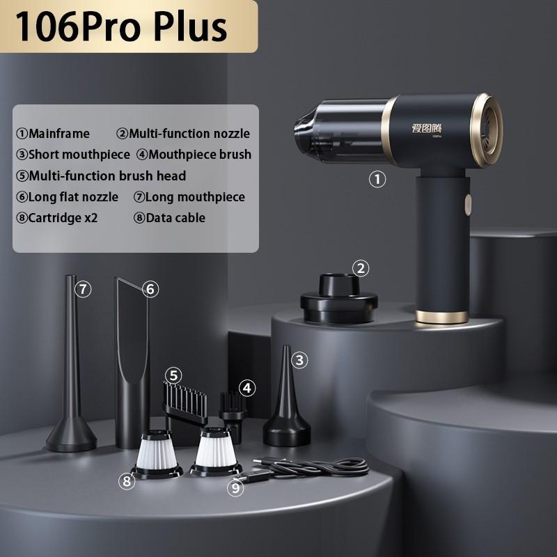 Mała Przenośna Dmuchawa do Kurzu Samochodowa Akumulatorowa Ssąco-Dmuchająca Pistolet Dwufunkcyjny Bezprzewodowy Ręczny Odkurzacz