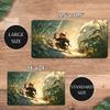 Knight Mouse & White Cat Zoned MTG Commander Playmat Magic The Gathering DeskMat 600x350MM Non-Slip Rubber Trading Card Game Pad