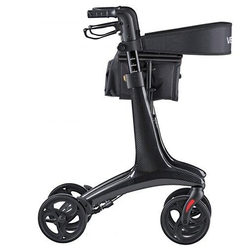 VEVOR Rollator Walker with Seat for Seniors, Foldable Lightweight Rolling Walker