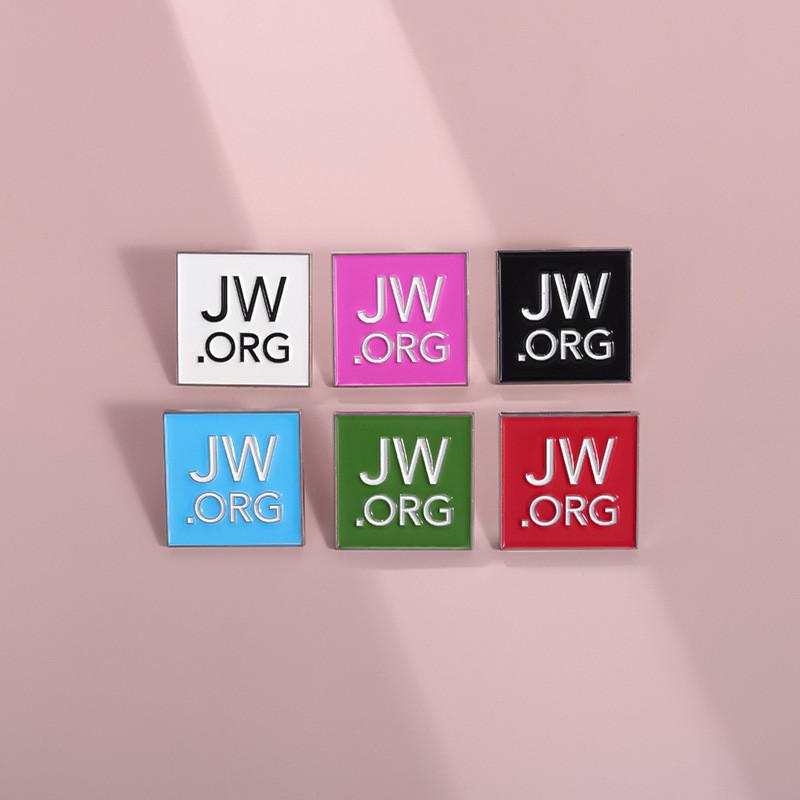 Versatile Geometric Jworg Enamel Badge In Multiple Colors Ideal For Fashion And Decoration