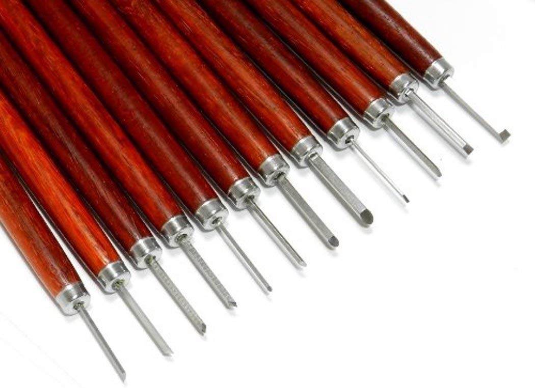 

Профессиональная точная резьба для традиционной резьбы по дереву, косточкам оливы и резьбы Ультратонкие ножи, набор из 12 штук, 1 мм-4 мм, 13 мм, Резьба, Резьба,