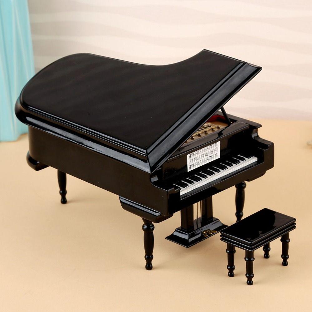 Neue handgefertigte Mini-Klaviere Holzbunt Musikinstrument Niedliches Miniaturmodell