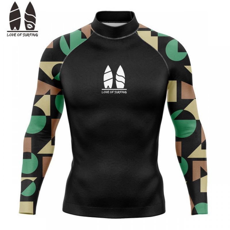 T-shirt Surfing Suit UPF50 Sunscreen Beach Swimsuit Diving Jellyfish Long Sleeve Split Top