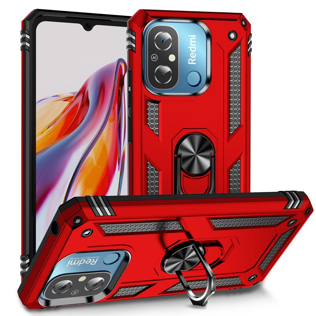 Shockproof Armor Bumper Case For Xiaomi Redmi Note 12 11 10 Prime 9 Pro Max 11S 11T 10T 9T 10C 9S 10S 5G 9A 9C Metal Ring Case