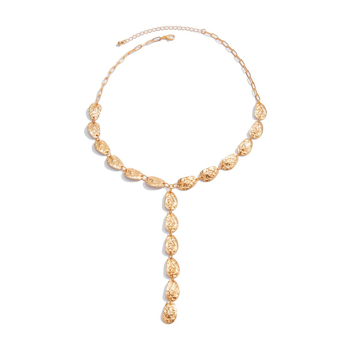 

Винтажное ожерелье-цепь в стиле барокко неправильной формы с геометрической подвеской для женщин, ювелирные аксессуары