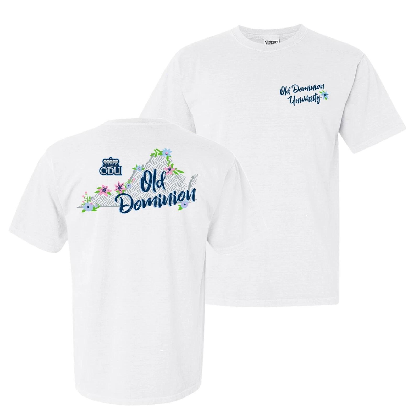 Old Dominion Monarch Floral State Garment Dyed T Shirt - White XL