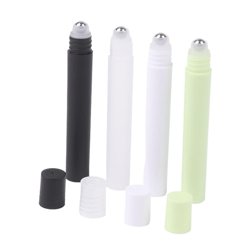10Ml Empty Perfume Roll Roller Ball Bottle On Plastic Stainless Steel Liquids Oil Container Refillable Bottles Holders