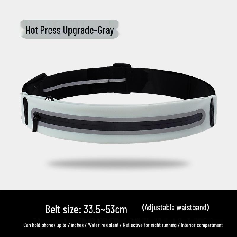 Unisex Waterproof Reflective Running Waist Bag - Large Capacity, Multifunctional, Close-fitting for Outdoor Sports & Cycling.