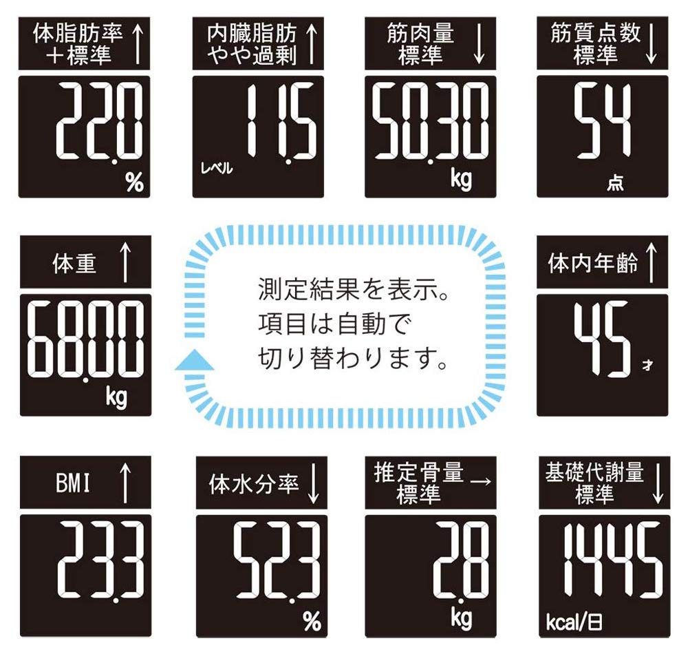 Tanita Body Composition Automatic Precise Measurement with Medical Field Inner Scan 50g Made in Silver Meter, Recognition, Technology, Dual, Unit,