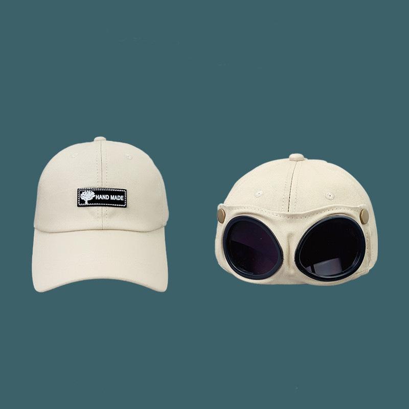 Cute Cat Ears Aviator Sunglasses Hat - Women's & Children's Sunshade Cap