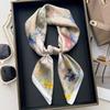 Spring/Summer Square Scarf Ladies' Luxurious & Elegant Paisley Printed Bandana Scarf, Perfect For Daily Wear And Gift Giving