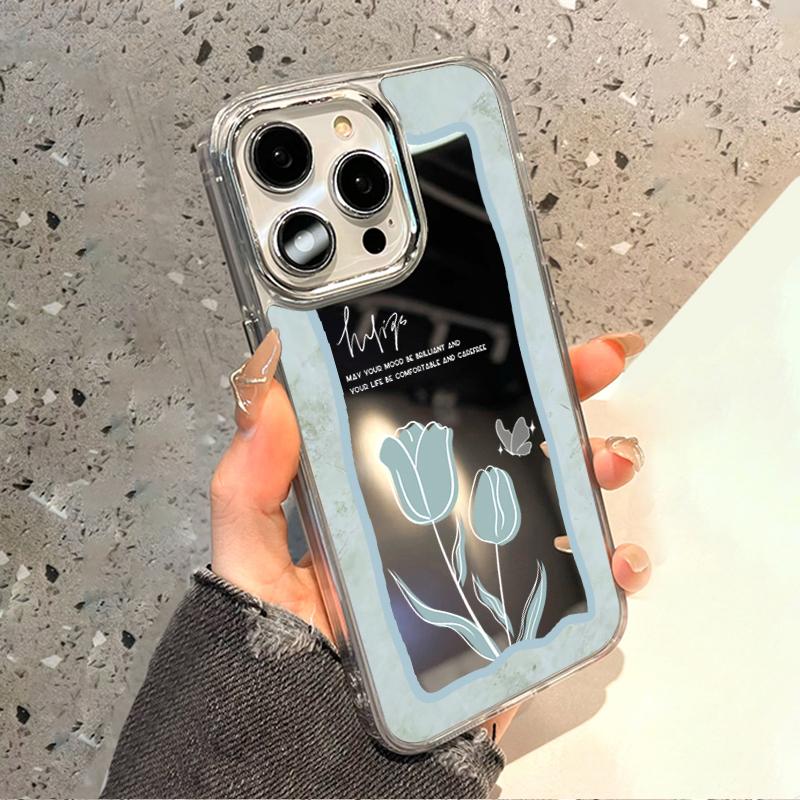 Mobile Phone Cases for iPhone 11 13 XR 15 Pro Max 12 14 Pro Max Case iPhone 16 XS Max Mirror Protective Case Mirror Exquisite Cartoon Waterproof