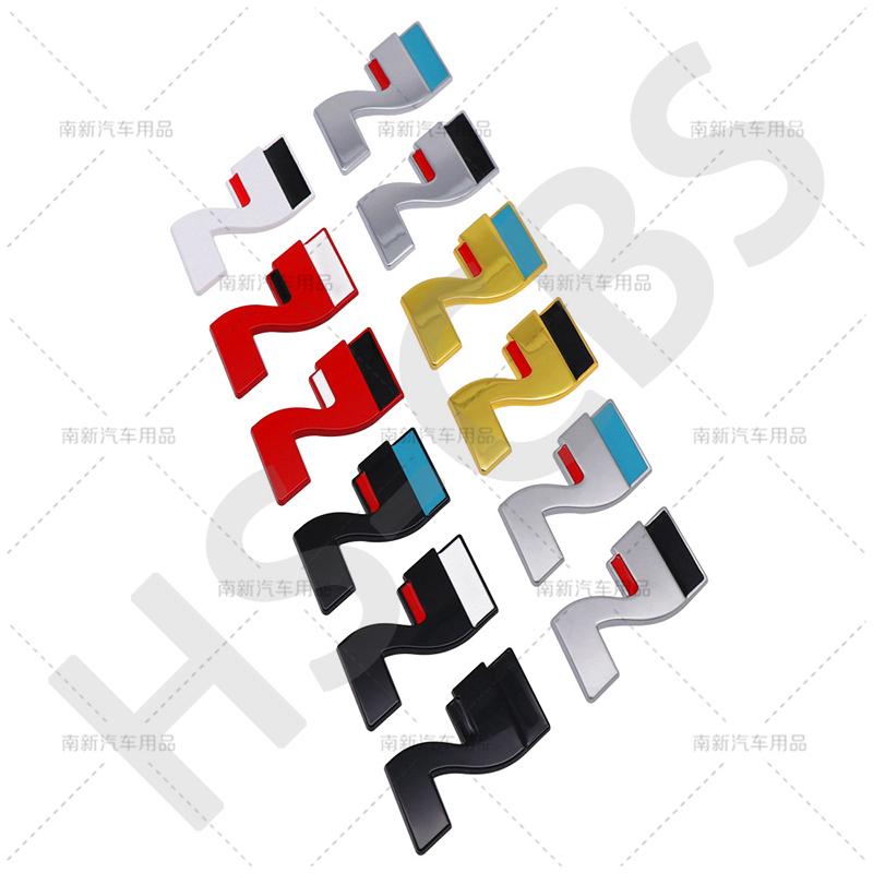 1Pc Metal N Emblem Logo N Badge Decal Nline ar Stickers For IX25 IX35 I20 I30 Kona Tucson Sonata Elantra Veloster Accent Car Styling