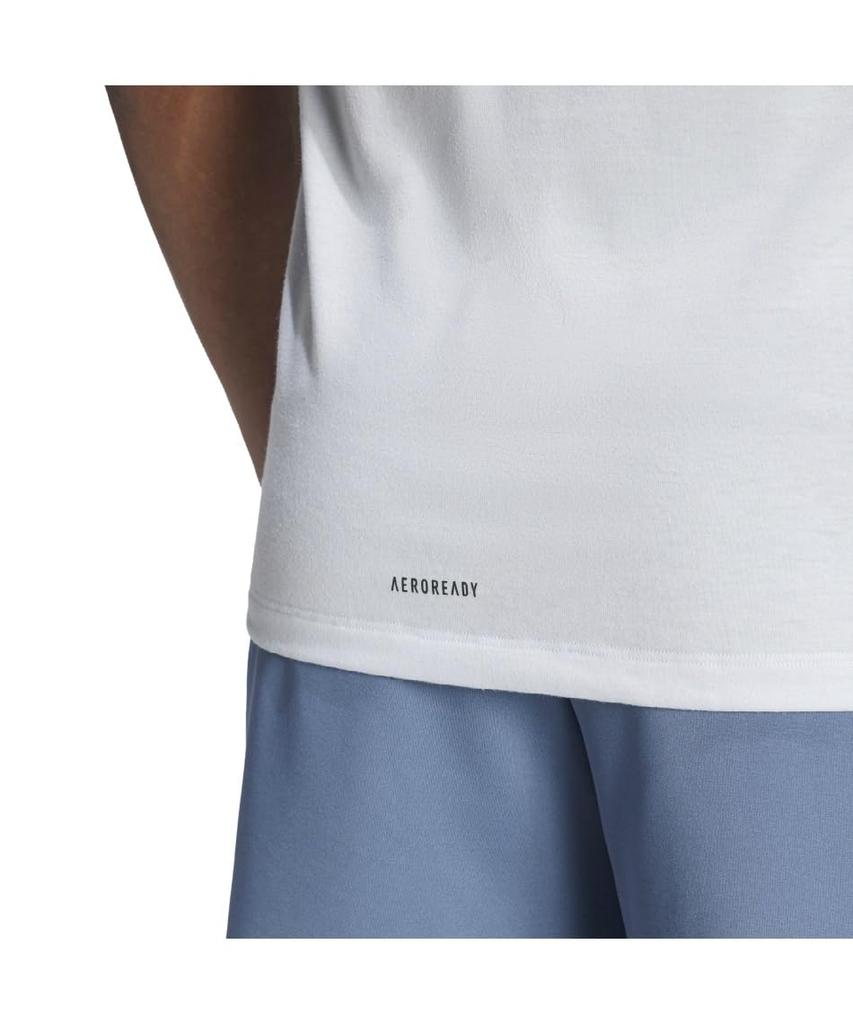 Adidas JRZ44 Short Sleeve Hello Size Men's T-Shirt, Blue/Black (IT2128), J/M